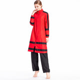 Burkini Muslim Swimwear Three-Piece Loose Plus Size Zipper Hooded Thin Sportswear