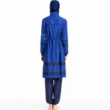 Burkini Muslim Swimwear Three-Piece Loose Plus Size Zipper Hooded Thin Sportswear