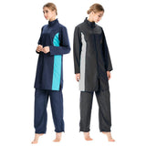 Burkini Muslim Swimwear Loose Plus Size Zipper Hooded Thin Sportswear