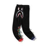 Shark Print Pant Contrast Color Trousers Sweatpants Men and Women Youth Fashion Pants