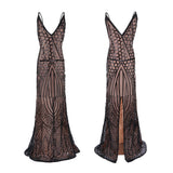 The Great Gatsby Dress Attire Dress Sexy V-neck Sequined Suspender Formal Dress