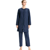 Burkini Muslim Swimwear Conservative Sportswear Swimsuit Set Solid Color