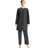 Burkini Muslim Swimwear Conservative Sportswear Swimsuit Set Solid Color