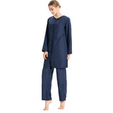 Burkini Muslim Swimwear Conservative Sportswear Swimsuit Set Solid Color