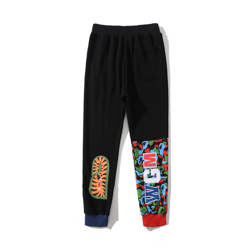 Shark Print Pant Contrast Color Trousers Sweatpants Men and Women Youth Fashion Pants