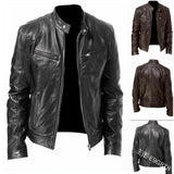 Tactics Style Men Outdoor Windproof Coat Men Casual Jacket Coat Stand Collar Zipper Cardigan Leather Jacket