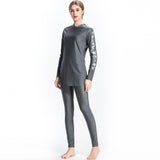 Burkini Muslim Swimwear Printed Sunscreen Plus Size Slim Fit Three-Piece Swimsuit