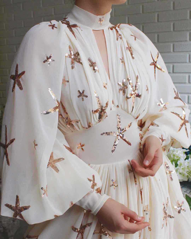 Kim Kardashian Marilyn Monroe Dress Sequined Slit Dress Chiffon Dress