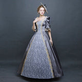 Fairy Dress Long Sleeve Gold Applique Muslim Dress