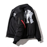 New York NYC Varsity Jacket Stand-up Collar Thick Cotton Jacket Embroidered Baseball Uniform