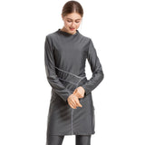 Burkini Muslim Swimwear Sun Protection plus Size Slim Three-Piece Swimsuit