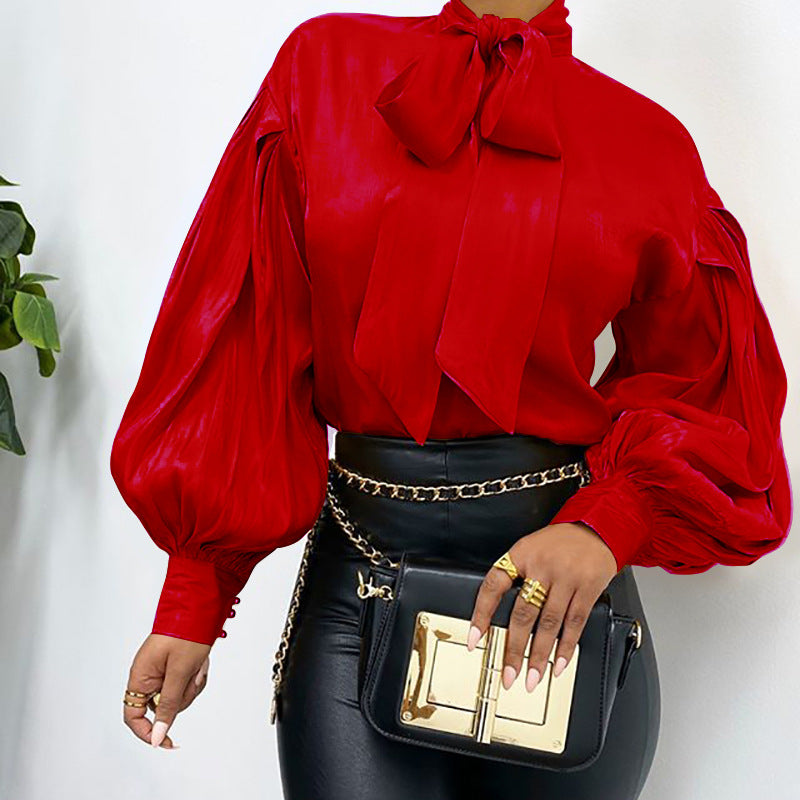 Women Blazar Pants Suit Women's Spring Clothing Long Sleeve Solid Color Shirt