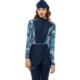 Burkini Muslim Swimwear Long Sleeve Swimsuit Short Skirt Conservative Swimwear