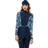 Burkini Muslim Swimwear Long Sleeve Swimsuit Short Skirt Conservative Swimwear