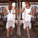Women Lace Wedding Dress Women's Sexy Lace Slim Dress