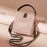 The Teacher Tote Women's Bag Genuine Leather Fashion Large Capacity Personalized Versatile Handbag Shoulder Cross Body Bucket Bag