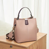 The Teacher Tote Women's Bag Genuine Leather Fashion Large Capacity Personalized Versatile Handbag Shoulder Cross Body Bucket Bag