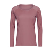 Moisture Wicking Shirts Spring/Summer Yoga Long Sleeve Quick-Drying Breathable Slim Thin Running Sports Fitness Top