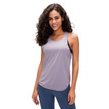 Moisture Wicking Shirts Spring/Summer Yoga Exercise Vest Solid Color Sleeveless Quick-Drying Breathable Running Fitness Top