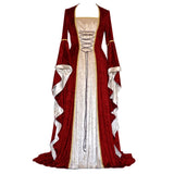 Vintage Empire Waist Dress Medieval Costume Female Halloween Costume Cosplay