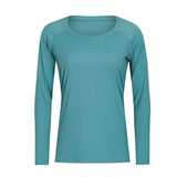 Moisture Wicking Shirts Spring/Summer Yoga Long Sleeve Quick-Drying Breathable Slim Thin Running Sports Fitness Top