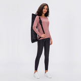 Moisture Wicking Shirts Spring/Summer Yoga Long Sleeve Quick-Drying Breathable Slim Thin Running Sports Fitness Top