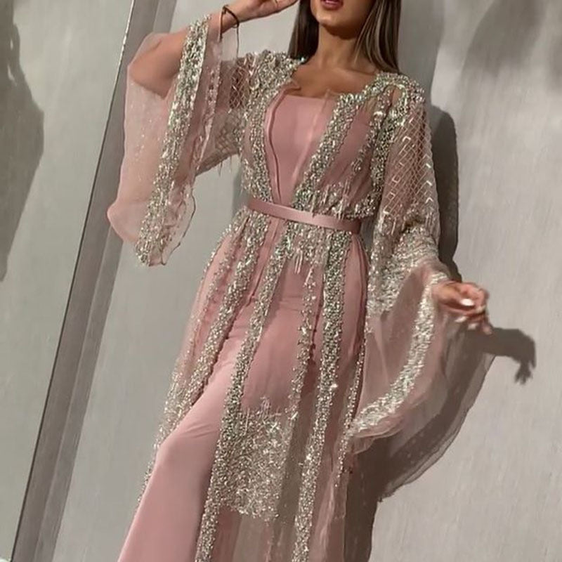 Semi Formal Dresses for Wedding Sexy Dress Shawl Banquet Evening Dress for Women
