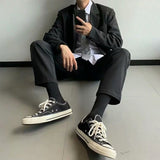 Men Suit Pants Straight Wide-Leg Pants Casual Pants Men