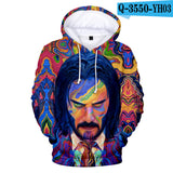 John Wick Keanu Hoodie John Wick 3 Peripheral 3D Printed Hood Sweatshirt