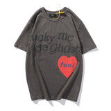 Kanye T Shirt Letter Love Short Sleeve Hip Hop Half Sleeve Shirt