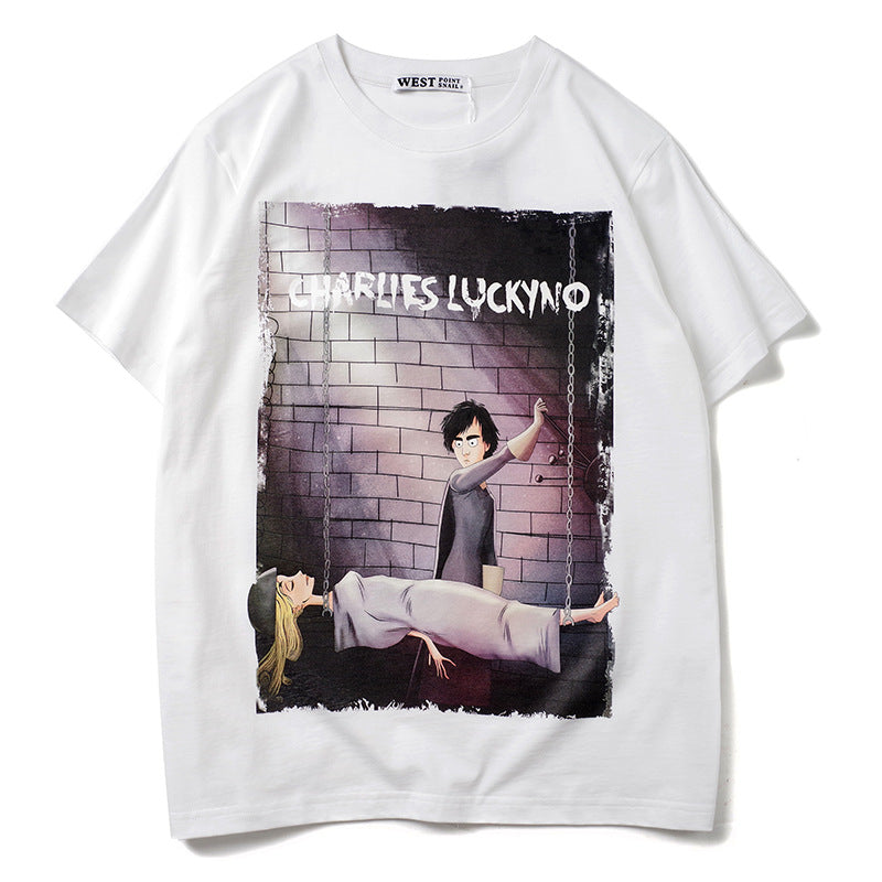 Charlie Luciano T Shirt Dark Fairy Tale Series Princess Prince Cotton Loose Couple