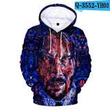 John Wick Keanu Hoodie John Wick 3 Peripheral 3D Printed Hood Sweatshirt