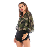 Nina Parker Camo Jacket Baseball Uniform Vacation Camouflage Female