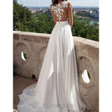 Women Lace Wedding Dress European and American Foreign Trade New Wedding Dress Amazon Wish Sexy Lace Split Evening Dress Wholesale
