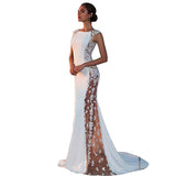 Women Lace Wedding Dress Women's Sexy Dress Banquet Evening Dress