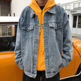 Spring Denim Men's Business Shirt Jacket Plus Size Loose Fashion Brand Top Men Denim Jacket