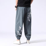 Linen Pants Straight Leg Pants Drawstring Lightweight Elastic Beach Pants Vintage Loose plus Size Men's Trousers