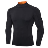 Moisture Wicking Shirts Men's Workout Long Sleeve High Elastic Tight Quick Drying Clothes Running Training Wear
