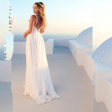 Women Lace Wedding Dress Sexy V-neck Strap Dress Formal Dress