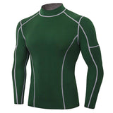 Moisture Wicking Shirts Men's Workout Long Sleeve High Elastic Tight Quick Drying Clothes Running Training Wear