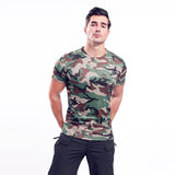 Woodland T Shirt Crew Neck Python Pattern Camouflage