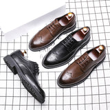 Indo Western Shoes Business Men's Shoes Brogue Casual Leather Shoes