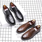 Indo Western Shoes Business Men's Shoes Brogue Casual Leather Shoes