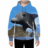 Drippy Hoodies Couple Loose Pullover Water Drop Print Pattern