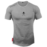 jogging shorts for men Slim Fit Muscle Gym Men Shorts Running Workout Elastic Slim Fit round Neck Short Sleeve