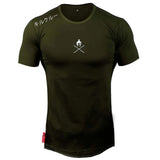 jogging shorts for men Slim Fit Muscle Gym Men Shorts Running Workout Elastic Slim Fit round Neck Short Sleeve