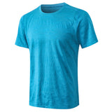 Moisture Wicking Shirts Men's Sports Short Sleeve Loose Casual Camouflage Wicking Workout Clothes