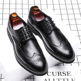 Indo Western Shoes Business Men's Shoes Brogue Casual Leather Shoes