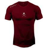 jogging shorts for men Slim Fit Muscle Gym Men Shorts Running Workout Elastic Slim Fit round Neck Short Sleeve