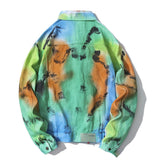 Spray Painted Jacket Spring and Autumn Denim Jacket Coat Men and Women